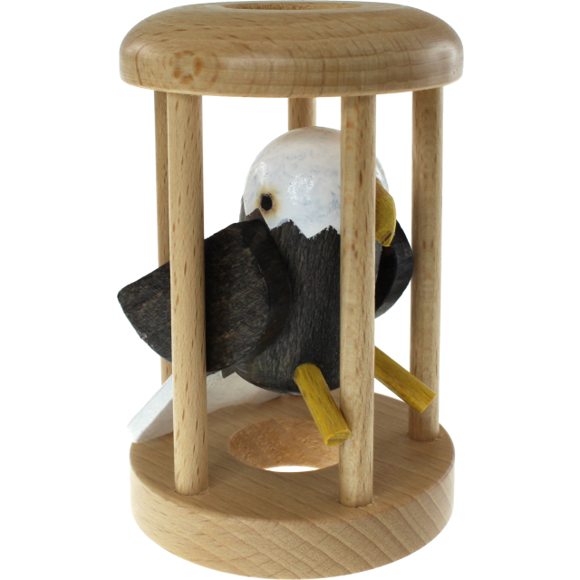 American Eagle in a Cage Wooden Puzzle