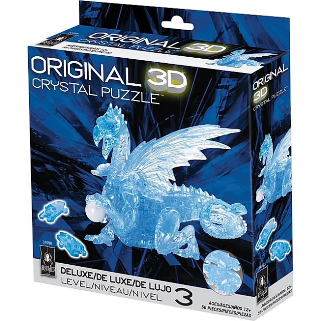 Bepuzzled Deluxe Crystal Red Dragon 3d Puzzle 56pc for sale online 